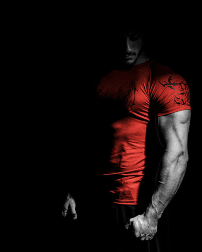 BLOODLUST RED COMPRESSİON T-SHİRT